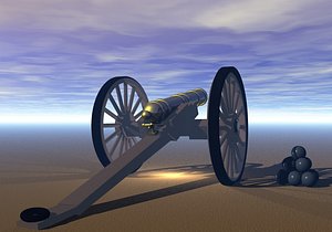 3d civil war cannon model