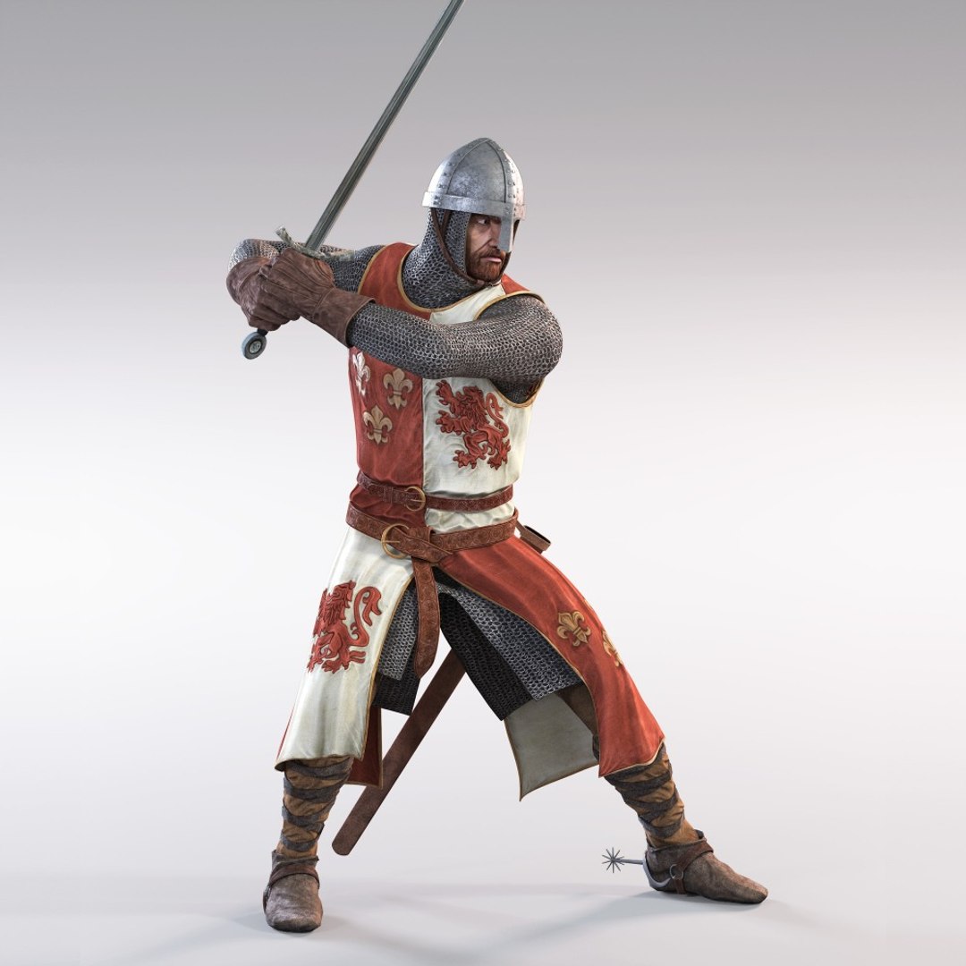 3d Set Medieval Characters Model