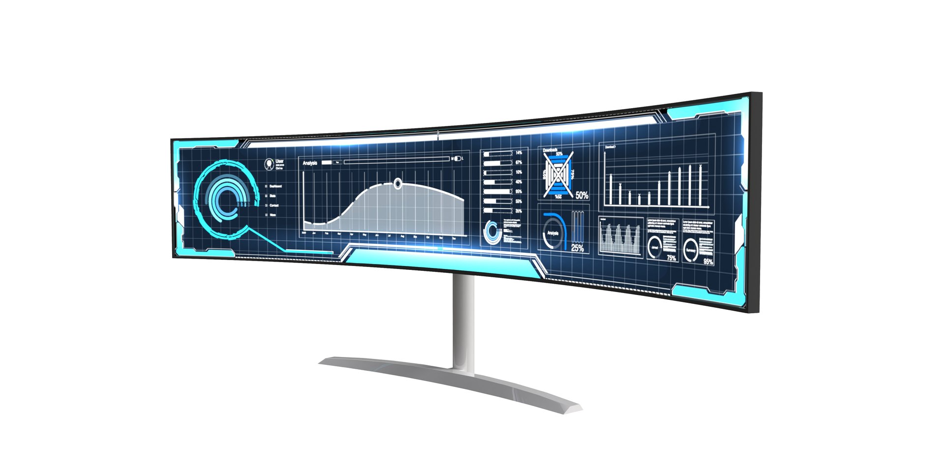 Sci-Fi Widescreen Monitor Var2 3D Model - TurboSquid 2362835