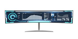 Sci-Fi Widescreen Monitor Var2 3D model