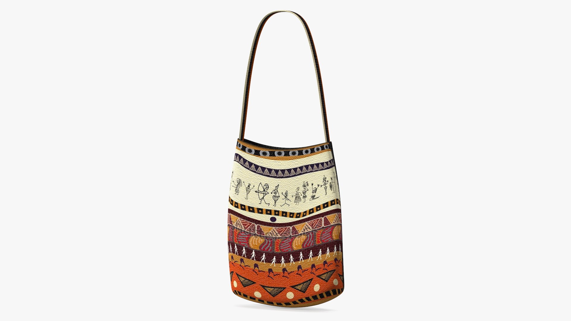 African Tote Bag 3D model preview