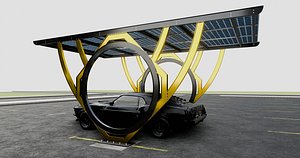 Modern Solar Carport-TEZCAN-Type-2 3D model