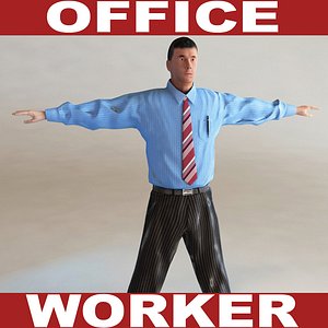 office worker c4d