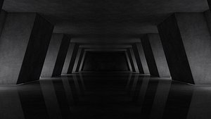 3D Sci Fi Tunnel model