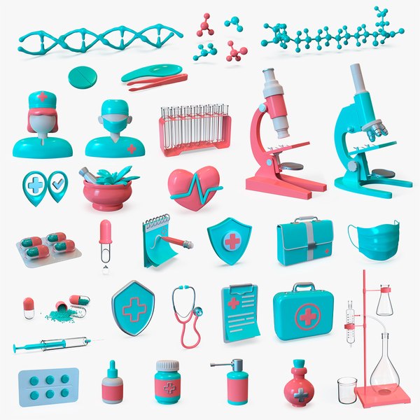 Medicine  Thematic 3D Icon Set