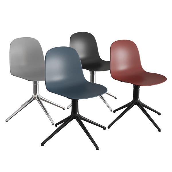 Form Chair Swivel 4 Legs 3D model