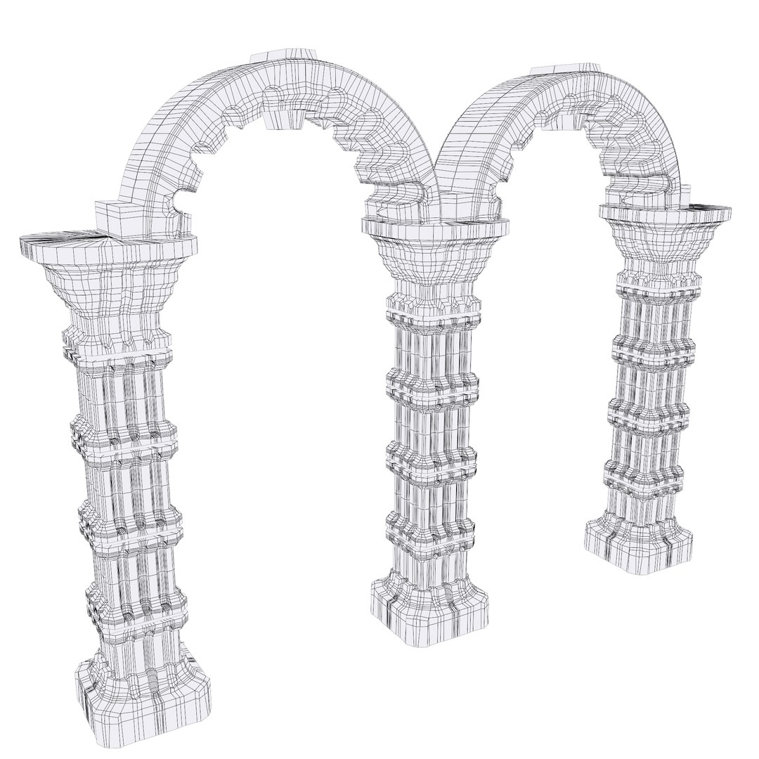 3D Arch Column Capital Model - TurboSquid 1254639