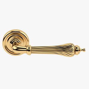 Giselle Door Handle Brass 3D model