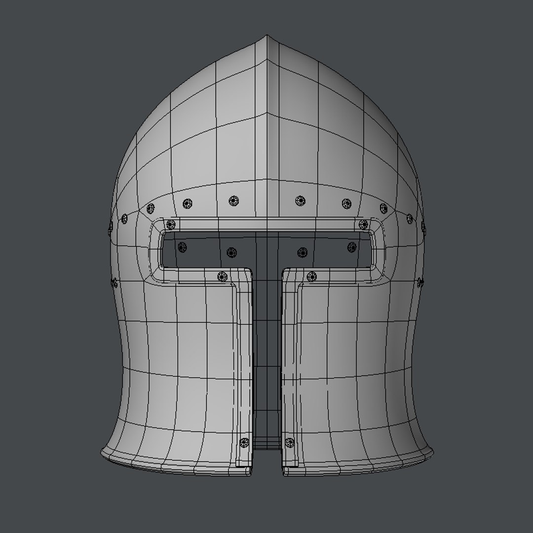 3d italian helmet barbute