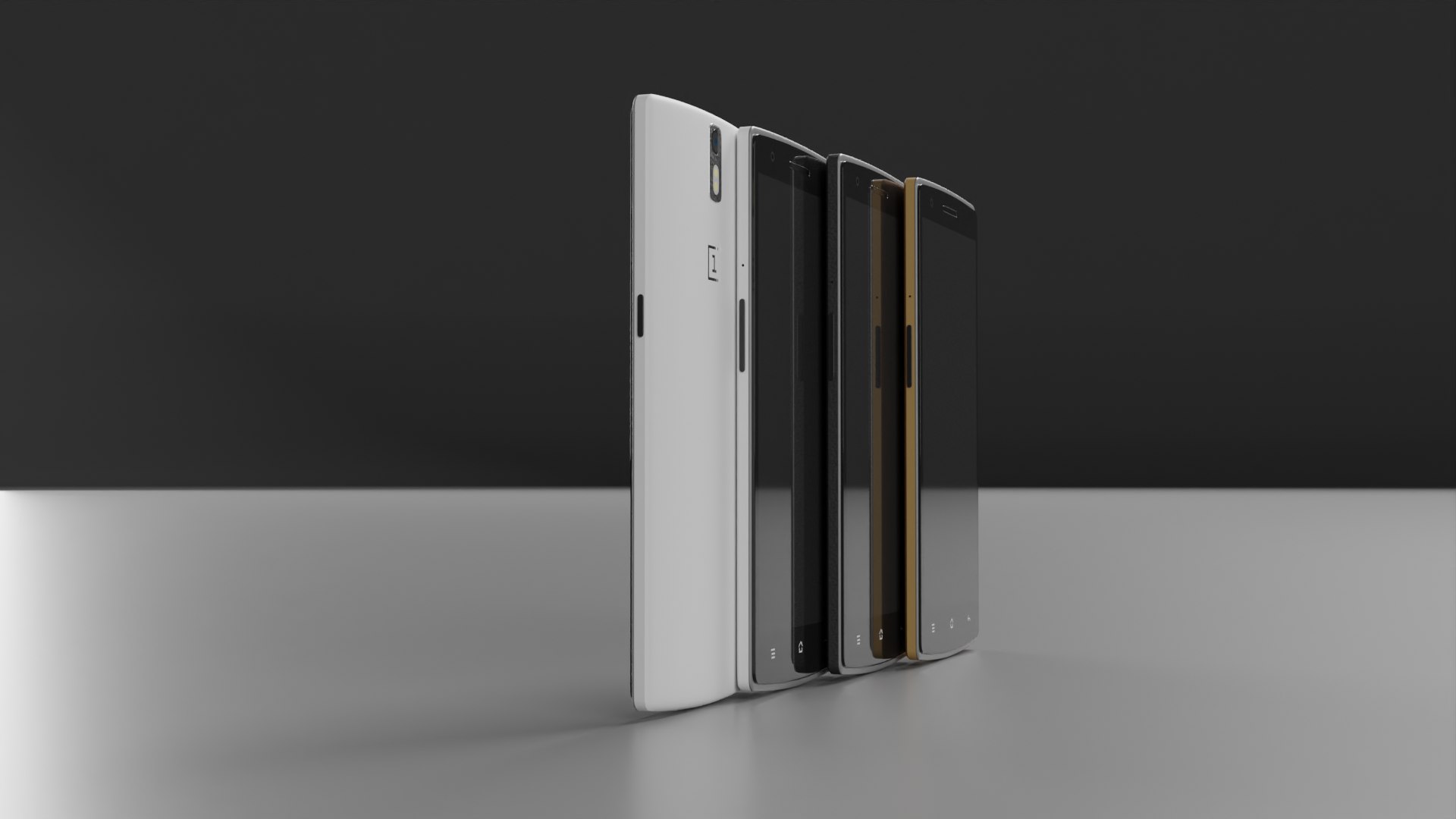 OnePlus One All Colors Smatphone model - TurboSquid 2075681