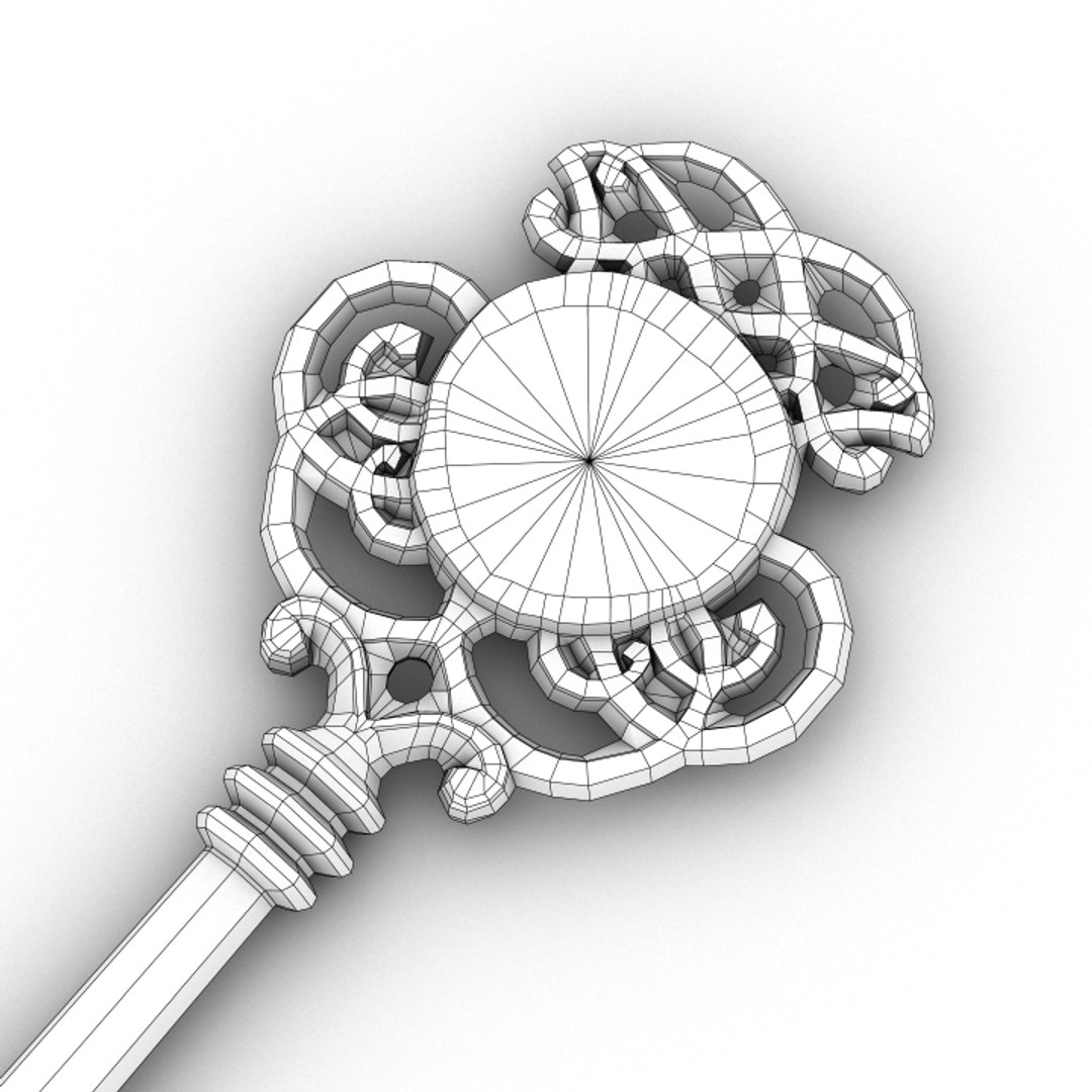 3d obj vintage key