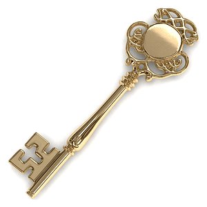 3d obj vintage key