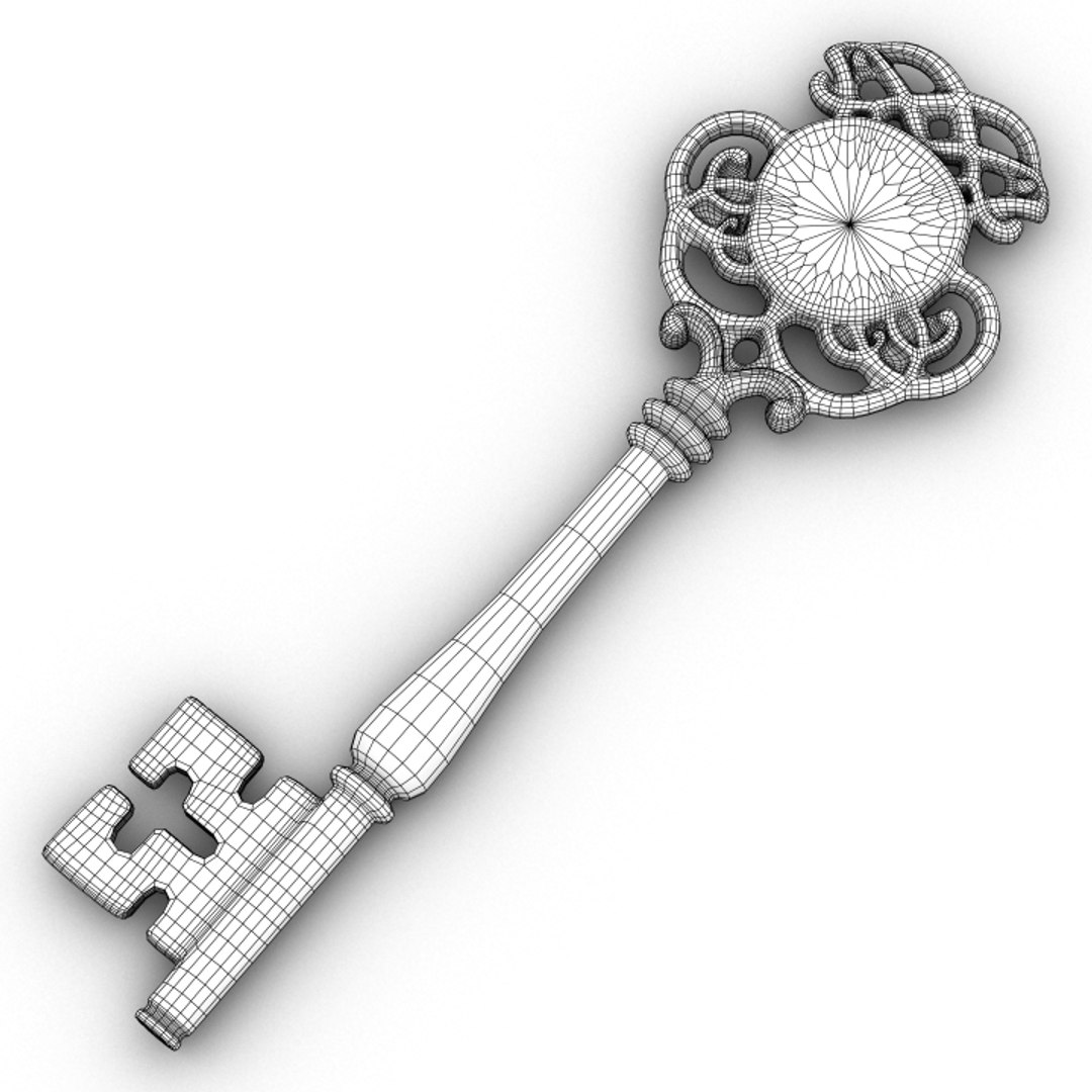 3d obj vintage key