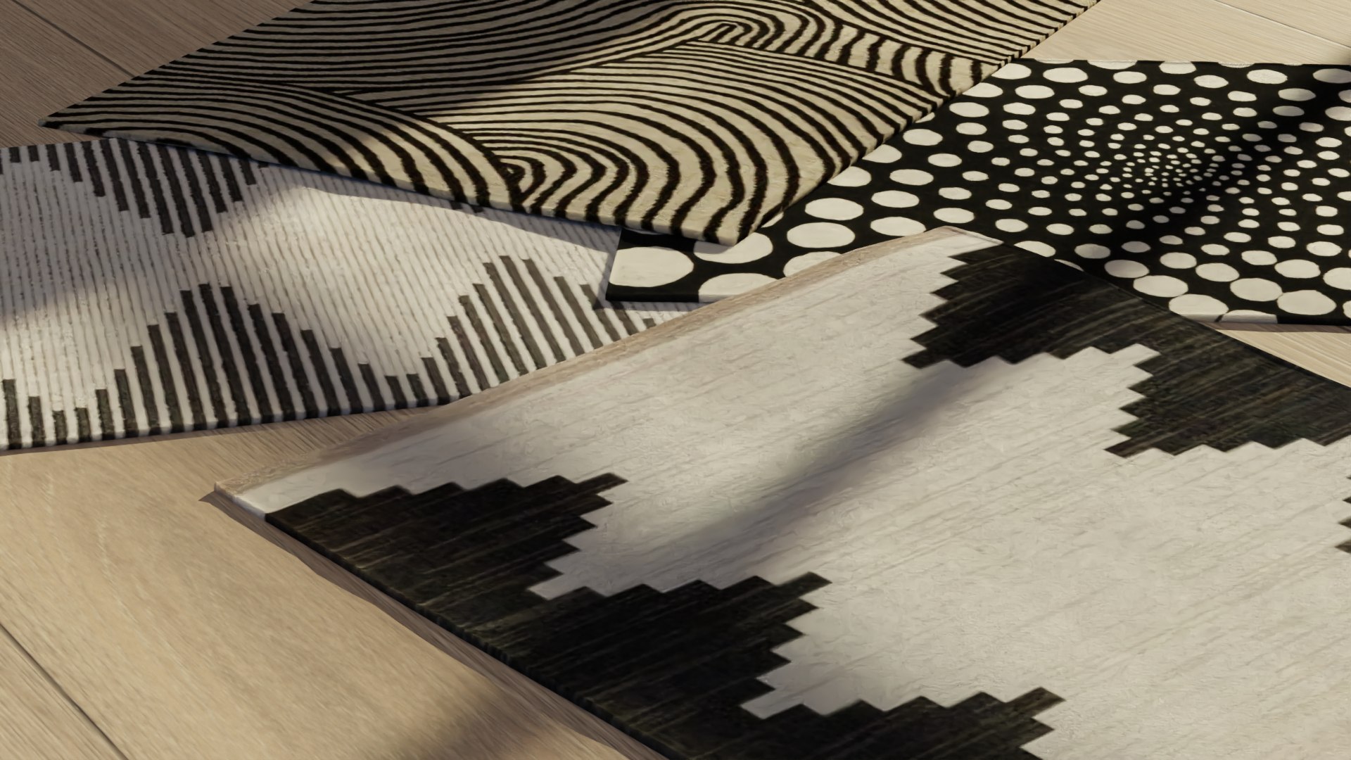 3D Black and White Rug Collection https://p.turbosquid.com/ts-thumb/MN/cYgCRK/PY/09/png/1682447974/1920x1080/fit_q87/201bed8b3bc737c79f0525e33ff04062ace669db/09.jpg