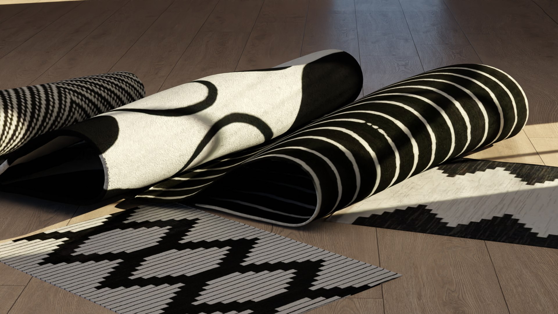 3D Black and White Rug Collection https://p.turbosquid.com/ts-thumb/MN/cYgCRK/yo/13/png/1682447986/1920x1080/fit_q87/0cdb86d27b88cd0aeee09fa84f6b718e138d5eaa/13.jpg