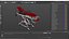 Adjustable Patient Transport Cot Black Red Standalone Pose