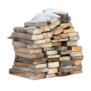 3D ultra realistic firewood scan