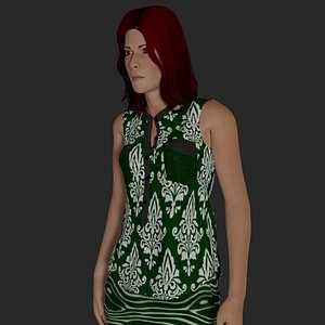 Rigged Female Character 32 3D