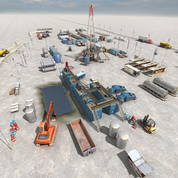 3d land rig scenario model