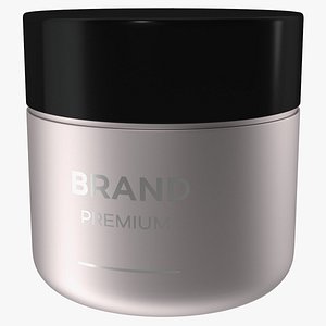 3D black cream jar