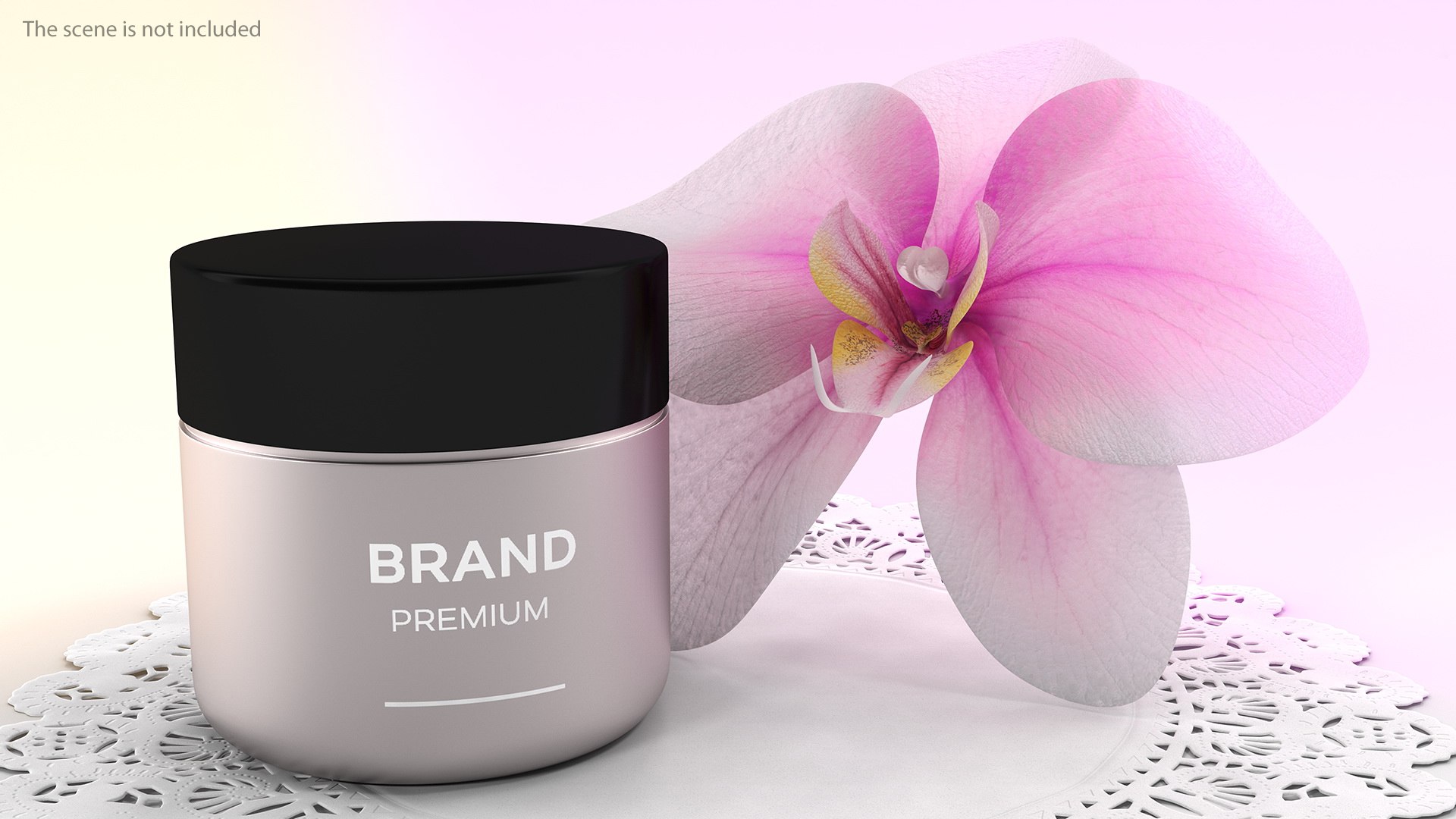 Black Cream Jar 3D model preview