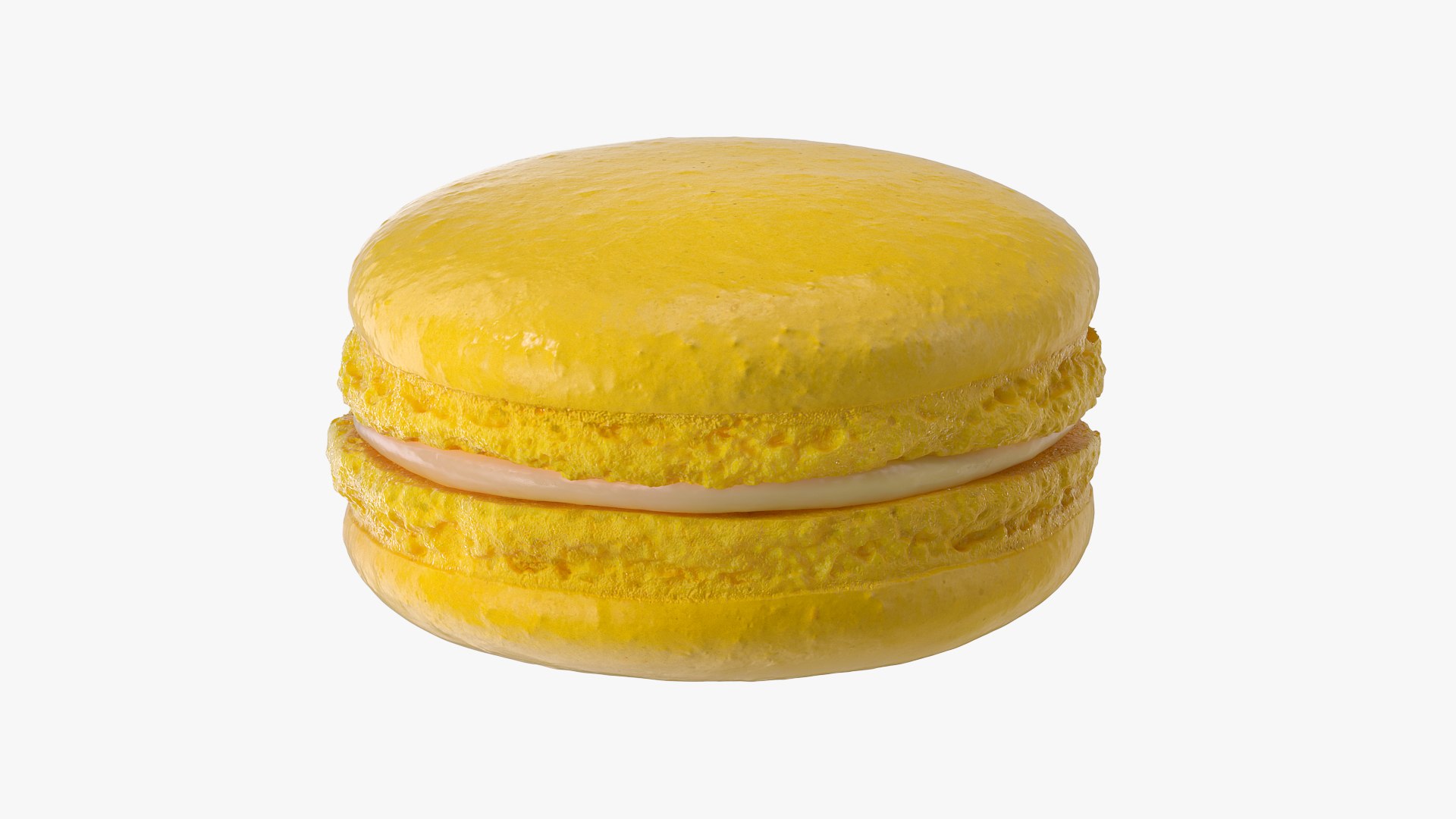 Banana Macaron 3D model preview