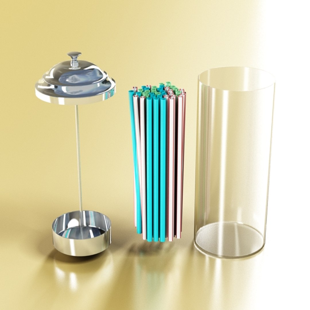 Straw Dispenser 3d Model