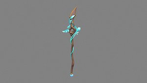 Cartoon wooden wand 3D