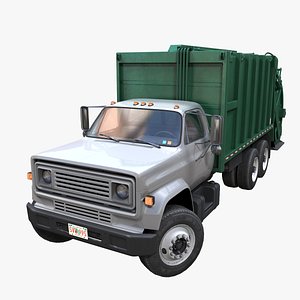 3D Garbage Truck PBR model