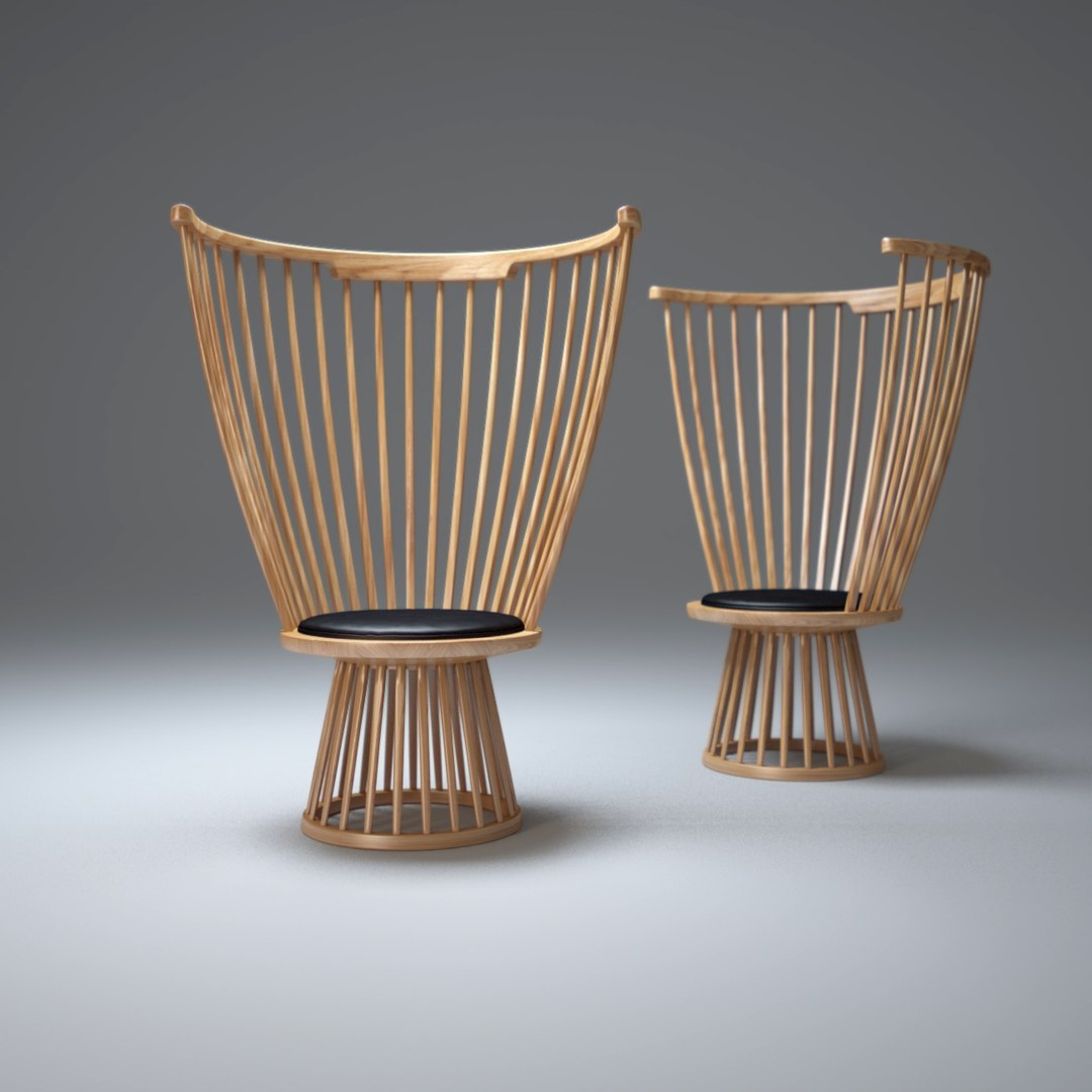 3d fan-chair model
