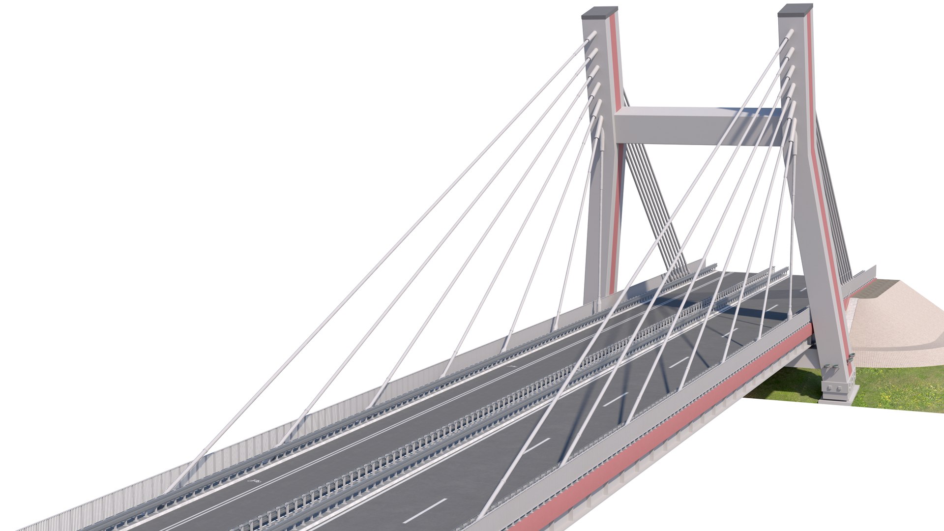 3D Bridge span with a suspension structure and one supporting column over a main road https://p.turbosquid.com/ts-thumb/MO/1ZGBtu/SQ/hd03/jpg/1745872010/1920x1080/fit_q87/933d3c205eeb7ebcab1ecb6bdd22a7d5c6a5bf17/hd03.jpg