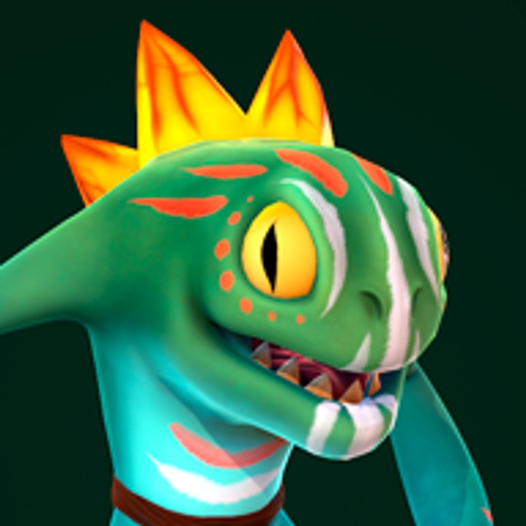 3D Lizzard Warrior - TurboSquid 1837387