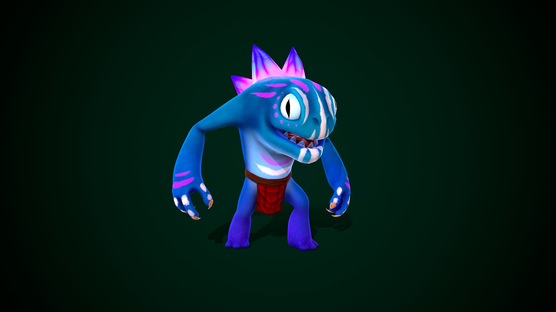 3D Lizzard Warrior - TurboSquid 1837387
