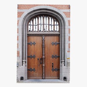 3D Wooden Door Hinged Remastered