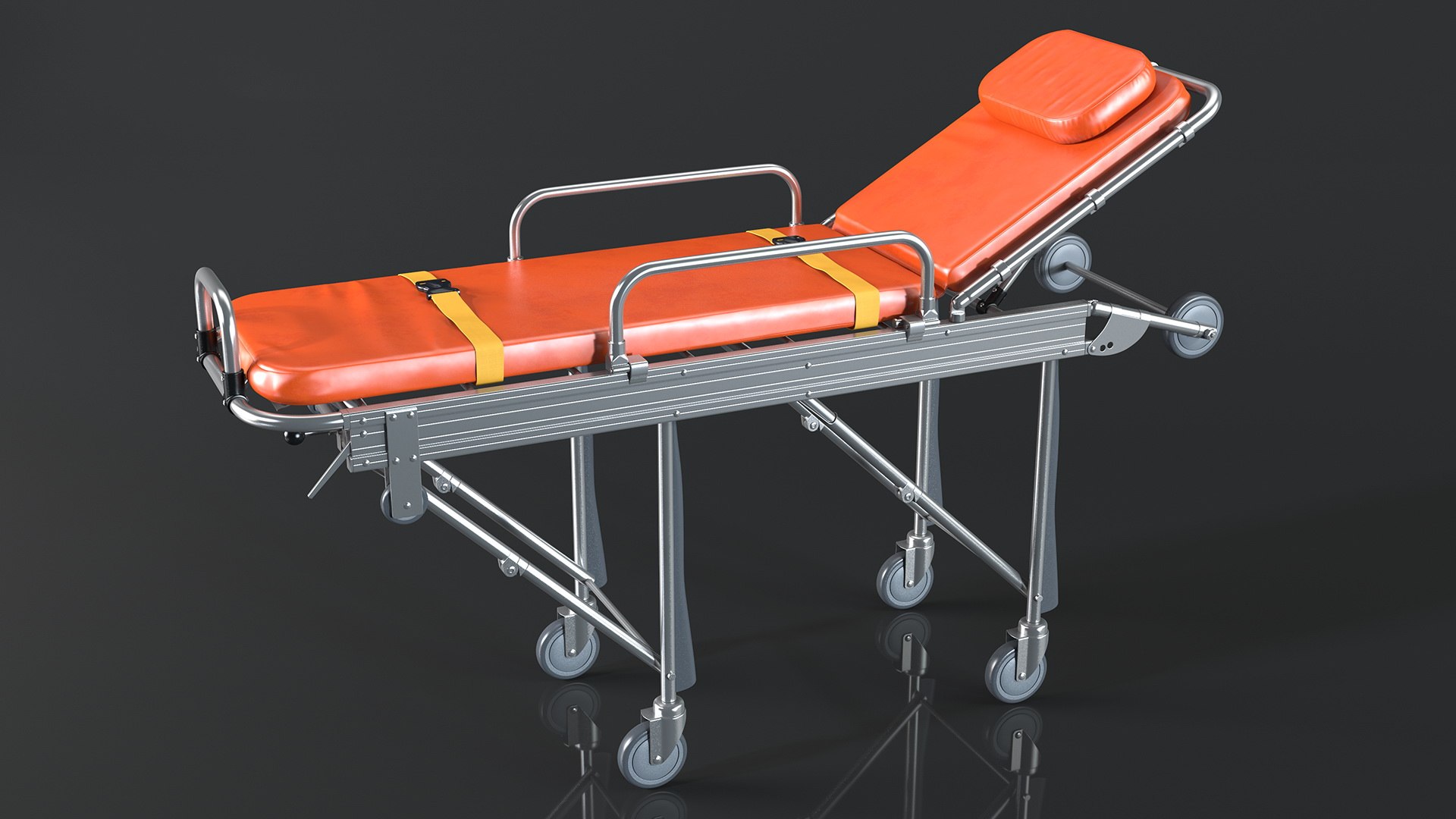 3D Steel Ambulance Stretcher Hospital Bed - TurboSquid 1602599