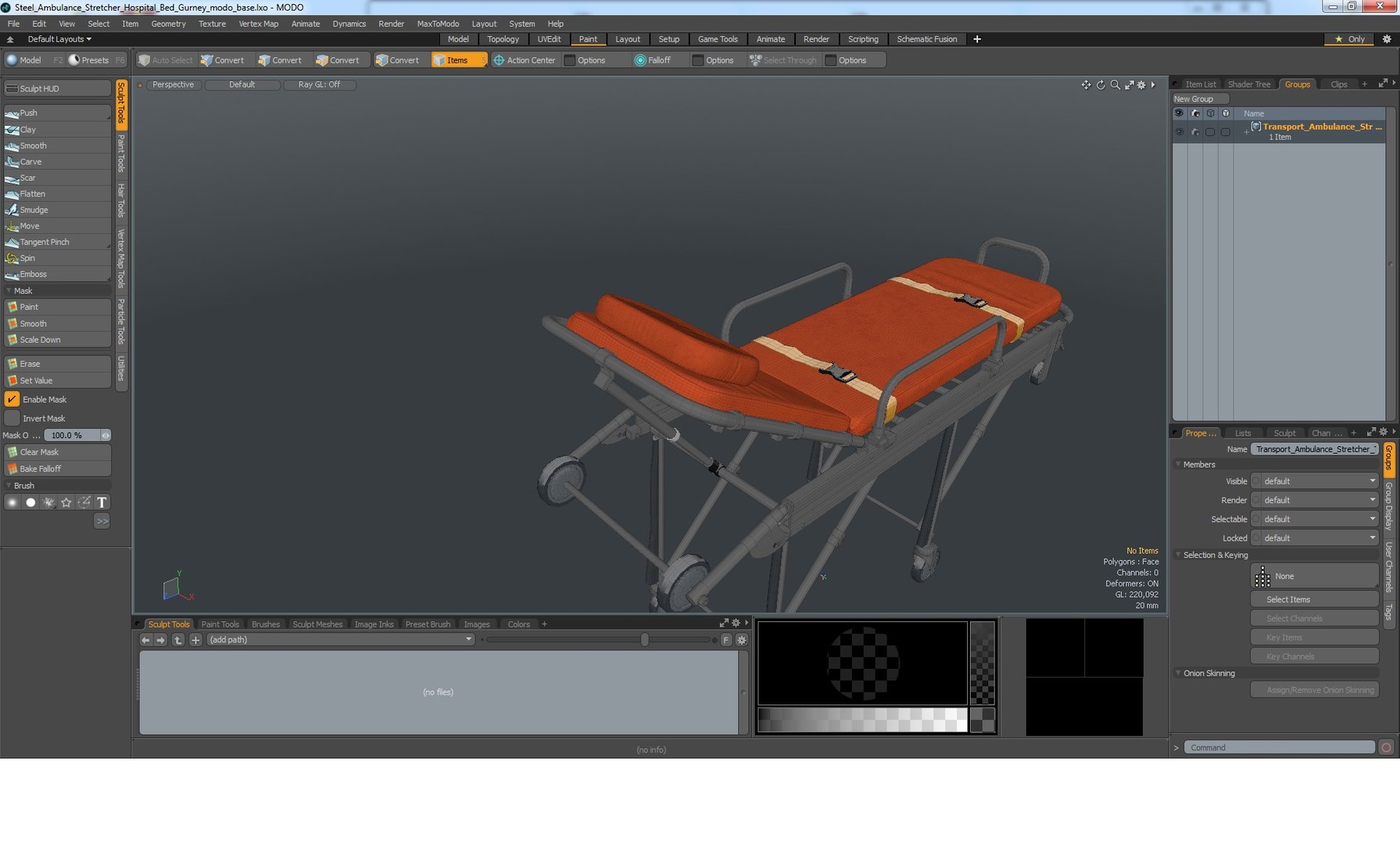 3D Steel Ambulance Stretcher Hospital Bed - TurboSquid 1602599