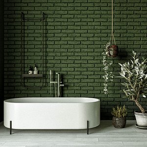 classic bathroom interior scene model
