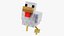 Minecraft Chicken Rigged 3D Model Game Ready 4K PBR