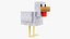 Minecraft Chicken Rigged 3D Model Game Ready 4K PBR