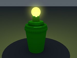 Broken green lamp