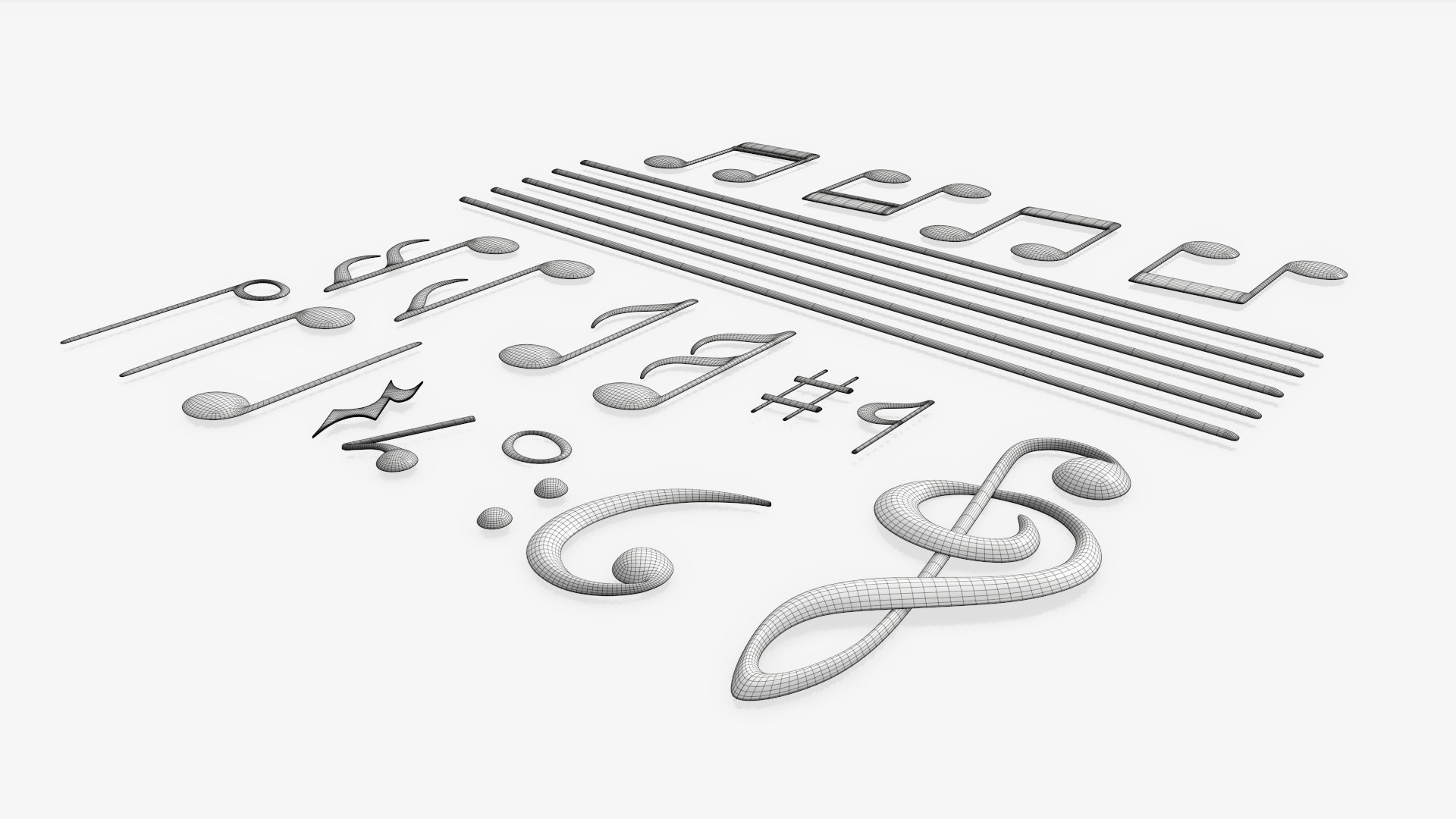 3D Model Notation Music Symbol - TurboSquid 1677870