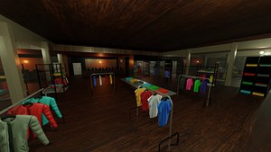 Clothing Store interior 3D model