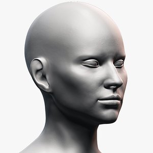 Nosed Foxy Bust Female Head 3D model