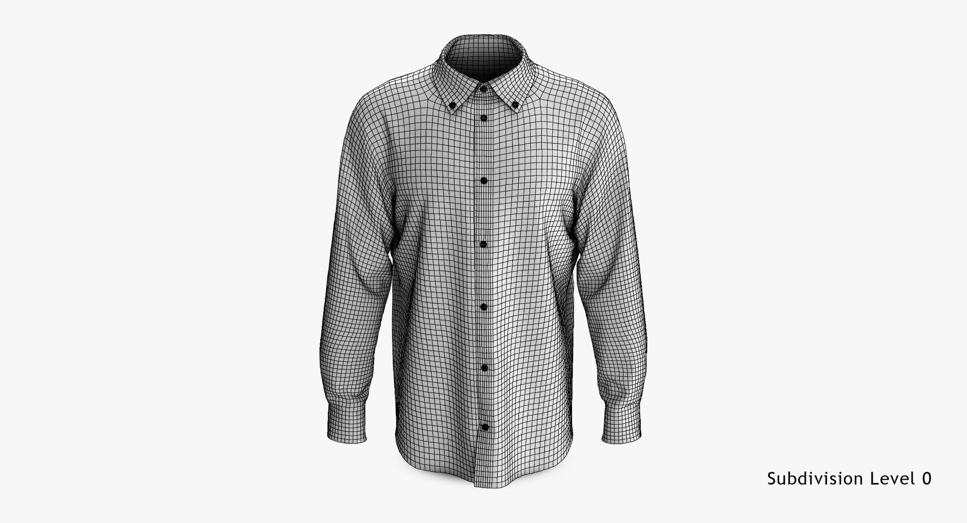 3D male shirt classic placket model - TurboSquid 1396050