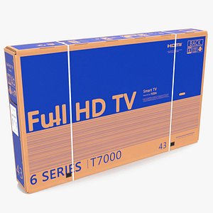 43 Inch Cardboard Television Box model