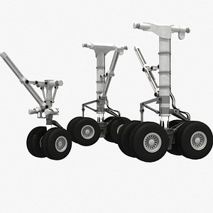 aircraft heavy landing gear 3d max