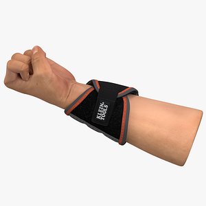 Magnetic Wristband on Human Arm 3D