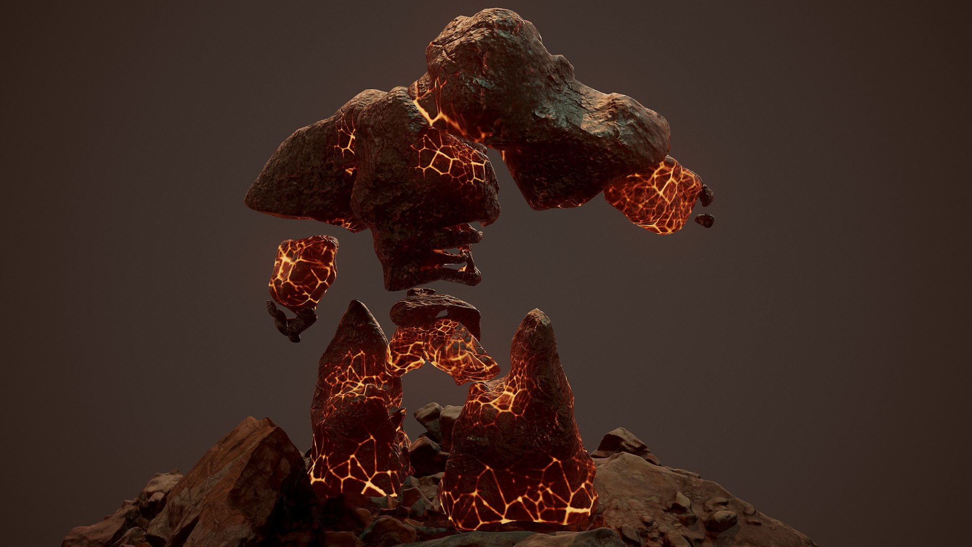 Elemental Stone Golem Rigged 3D - TurboSquid 1446714