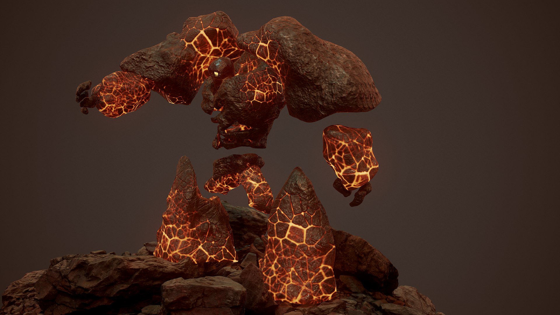 Elemental Stone Golem Rigged 3D - TurboSquid 1446714