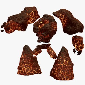 Elemental Stone Golem With Skins Rigged PBR